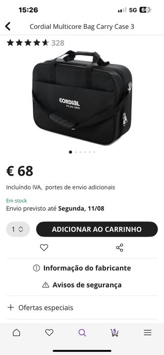 Cordial multicabo bolsa