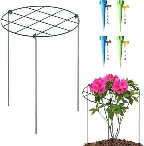 4 szt okrągłych podpór roślin,potężnych metalowych podpórek ogrodowych