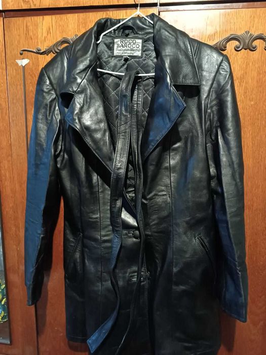 Плащь кожаный женский