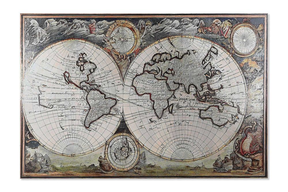 Quadro Mundo 180x120cm em vidro  By Arcoazul