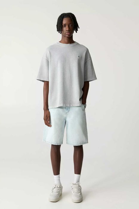 Шорти PULL&BEAR Baggy Fit (S) Чоловічі Широкі Блакитні Сині Джинсові Скейтерські На Літо Нові