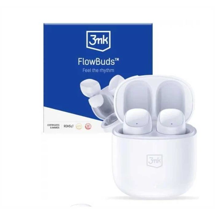 Earphones Bluetooth 3MK FLOWBUDS Brancos 2404.0499