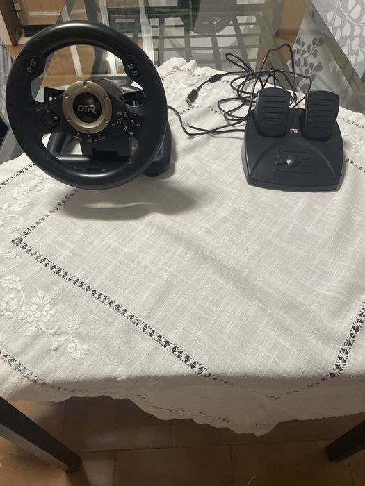 Pedais e Volante JINSHU GTR compatível com ps4/ps3/Xbox/Switch