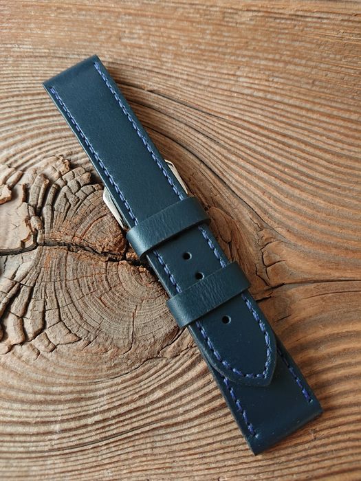 Pasek do zegarka 22 mm ręcznie robiony skóra naturalna handmade