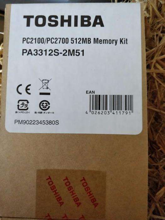 EXPANSÃO DE MEMÓRIA 512 MB DDR Toshiba Novo na caixa