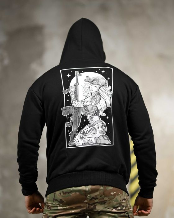Тактичне худі Tactical Girl & ПКМ чорне M-3XL Без передоплати