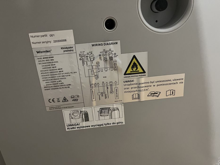 Klimatyzator Przenośny Warmtec Morso+ KP40W