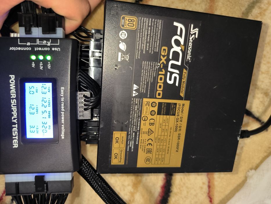 Seasonic Focus GX-1000 1000W 80 Plus Gold Флагман  Еталонні тести  Пломба rtx rx gtx gt mx gaming oc
