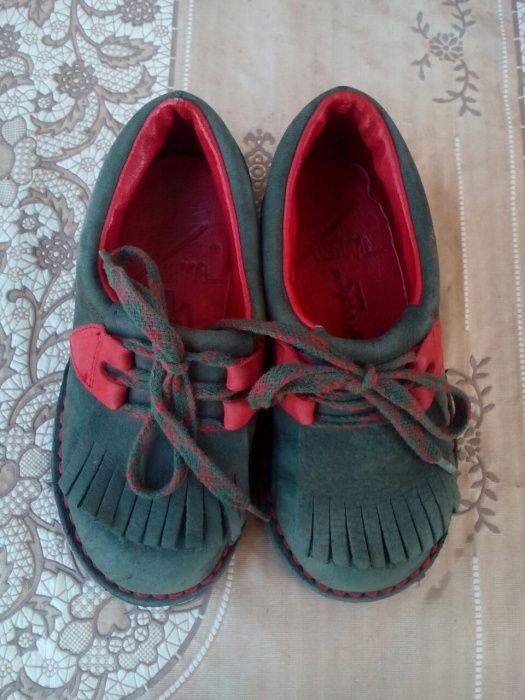 Туфельки кожаные