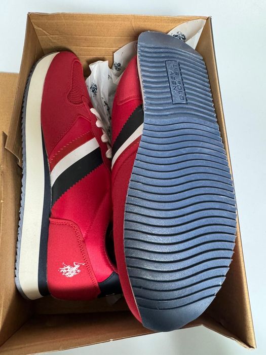 Nowe sneakersy męskie U.S. POLO ASSN czerwone 44