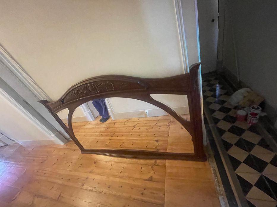 Espelho antigo grande sala arte nova