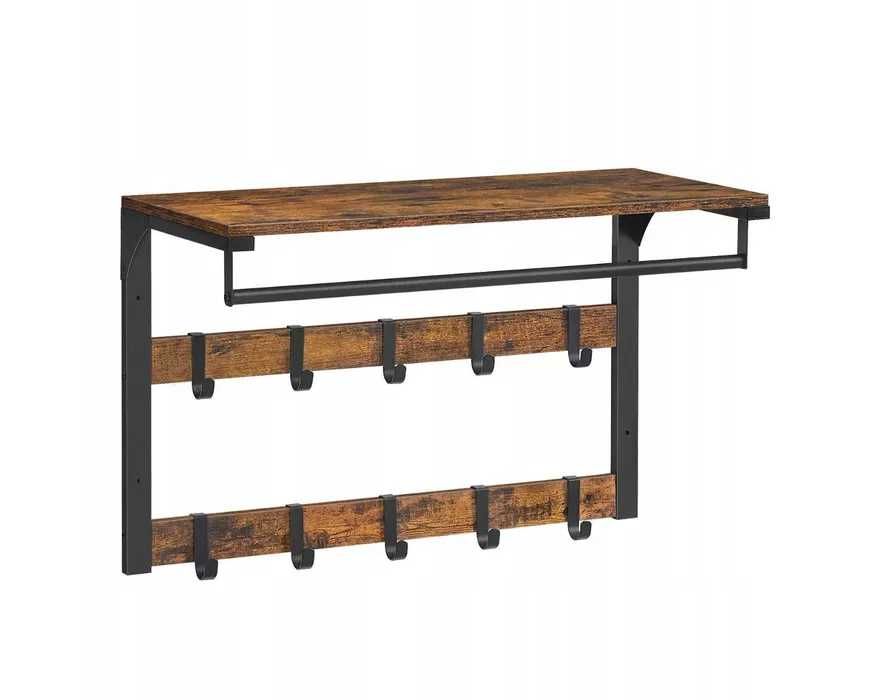 NOWY Wieszak na Kurtki na Ścianę do Przedpokoju Ścienny Metalowy Loft