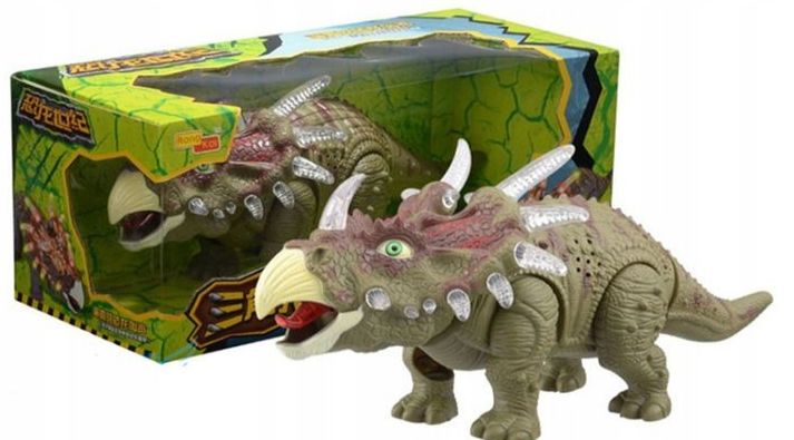 Tricertops dinozaur dźwiek/ruch/światło