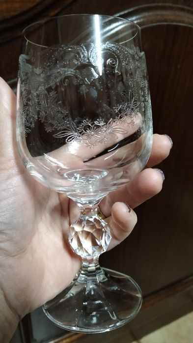 Serviço de copos de cristal