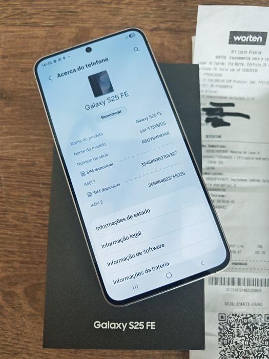 Samsung S25 FE 8GB/256GB Dual Sim Jetblack  Seminovo C/Garantia
