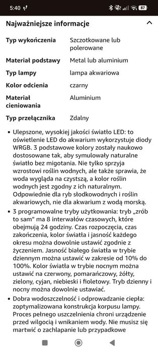 Oświetlenie akwariowe LED
