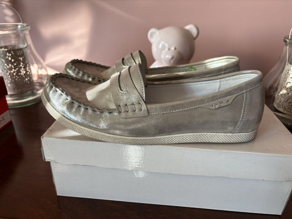 Mokasyny skórzane r.39