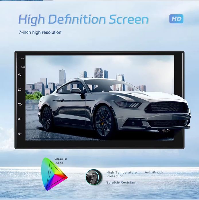Rádio Android Auto 2Din 3/32GB 8-core GPS WiFi RDS Touch novo