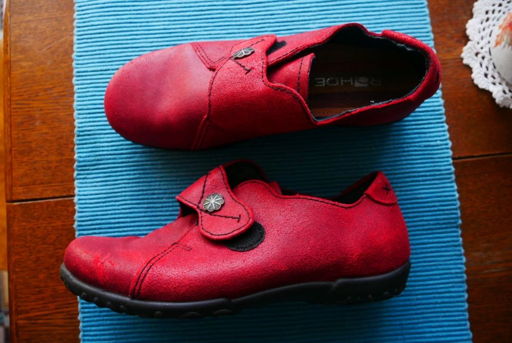 ROHDE, czerwone, piekne, polbuty r. 37 ( 3,5); dl. wkladki 24 cm