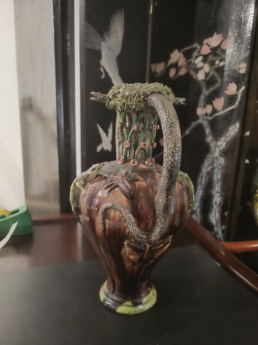 Garrafa Archeiro Faiança Bordalo Pinheiro, bilha segredo