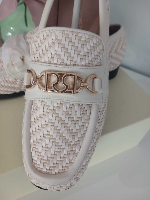 Mocassins Rinascimento Trançados Bege - Tamanho 37 | Novos com Etiqueta
