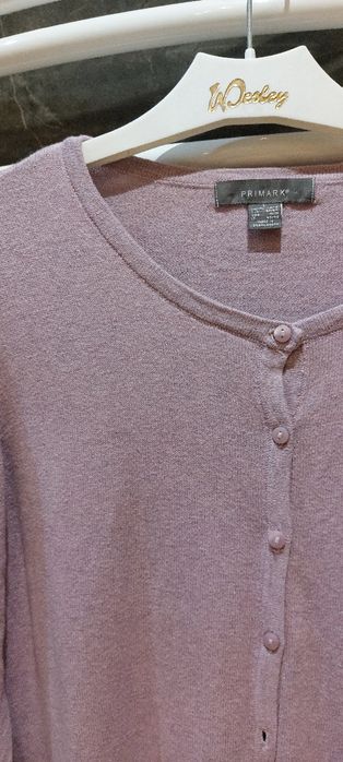 Liliowy rozpinany sweterek Primark L
