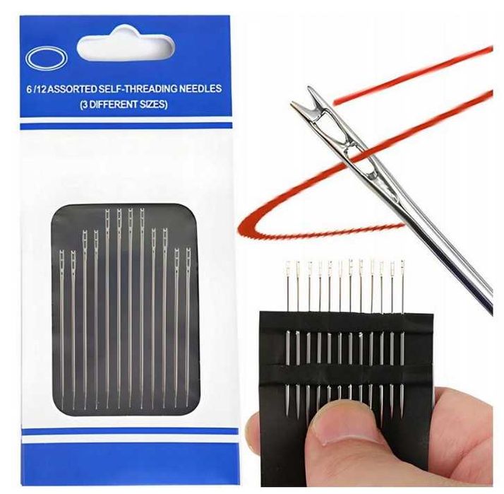 Igły do szycia samonawlekające igła samonawlekająca 12 szt