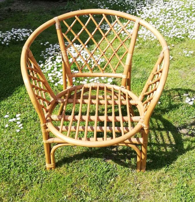 Fotel rattanowy okrągły styl Bahama ogród balkon