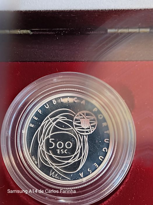 Moeda prata prof de 500 escudos de 2001