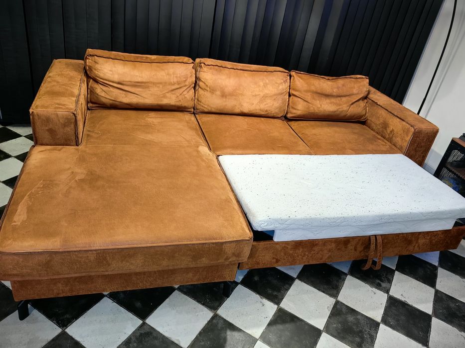 CEJLON Narożnik brązowy industrial loft boho