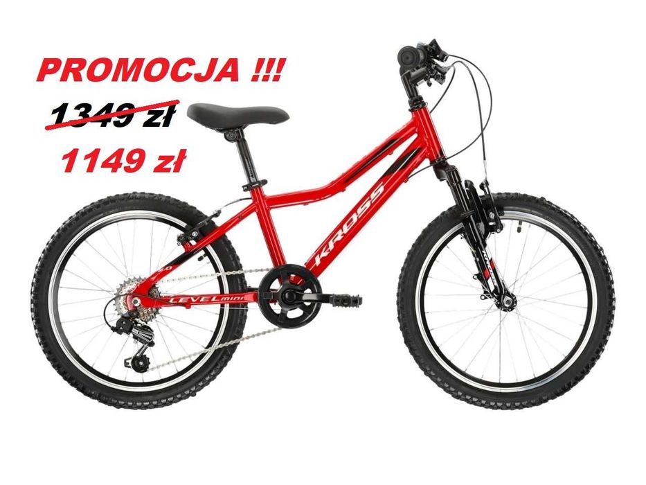 Rower dziecięcy 20 KROSS LEVEL MINI 2.0 czerwony