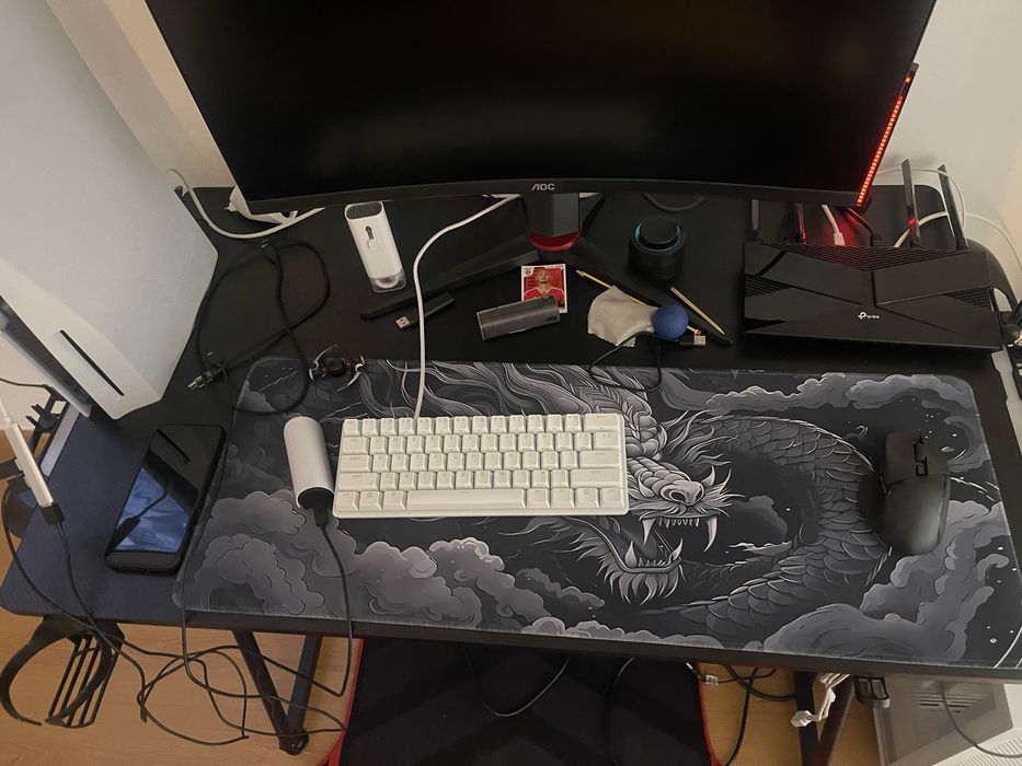 Secretária gamer com leds