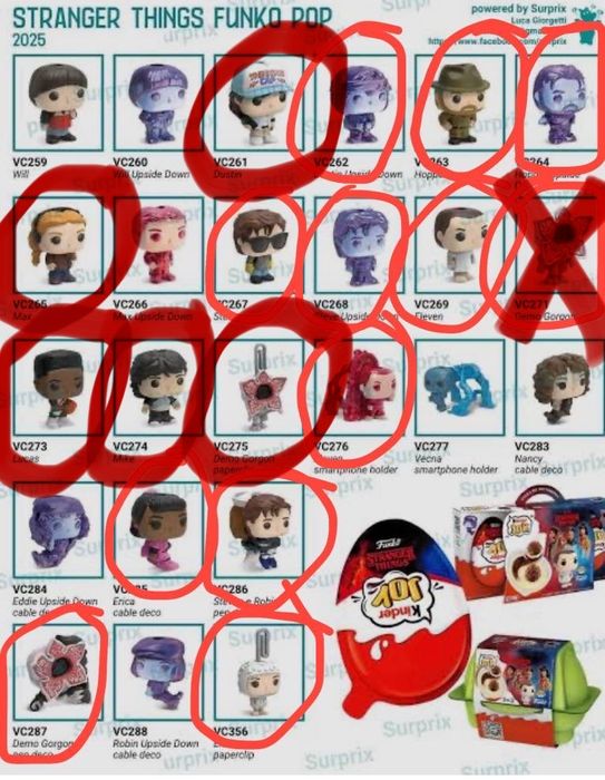 Очень странные дела. Фигурки из осд. Те, что красные- в наличии.