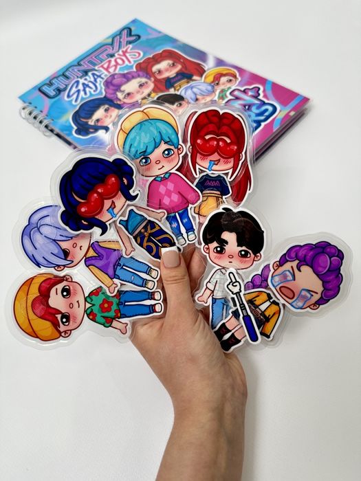 Демон хантер на липучках ліпучках альбом книжка тока бока мисливці