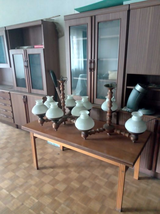 Żyrandole  trzy i pięcioramienne -  czas PRL lata 80 te