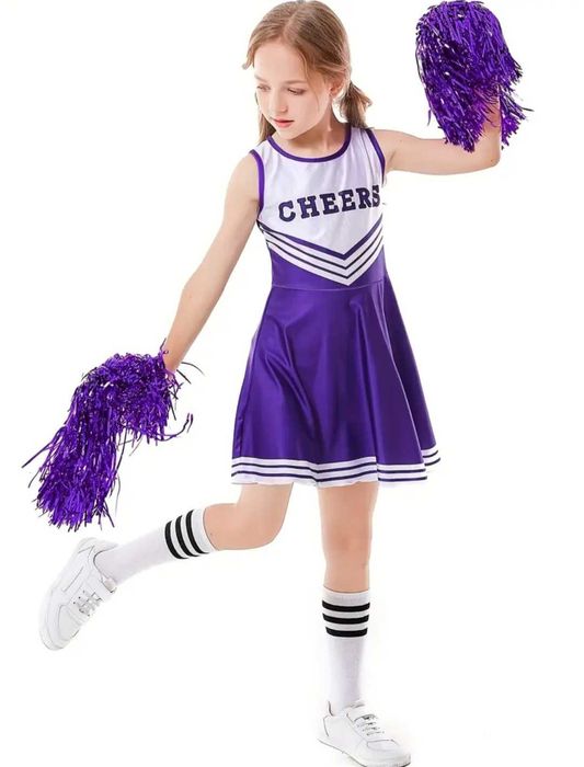 Nowy zestaw CHEERLEADERKA czirliderka, r. 140 przebranie