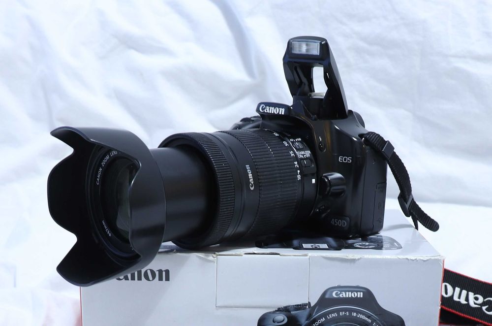 Canon EOS 450d + 18-135 IS + akcesoria. Mały przebieg.
