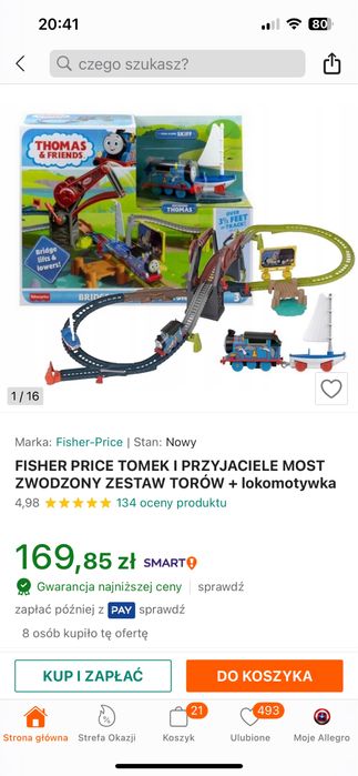 Fisher-Price Tomek i Przyjaciele Most zwodzony