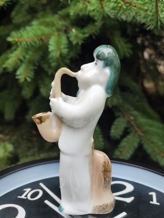 Porcelanowa figurka Saksofonista Rzadko spotykana ZSRR Połonne