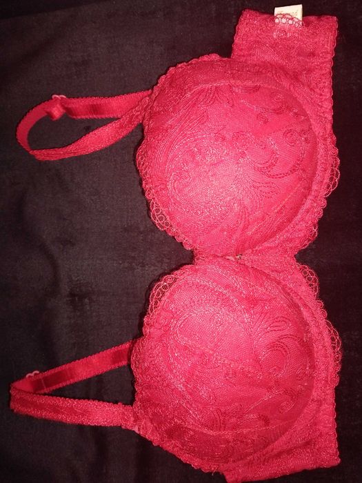 Biustonosz czerwony push-up 65B nowy