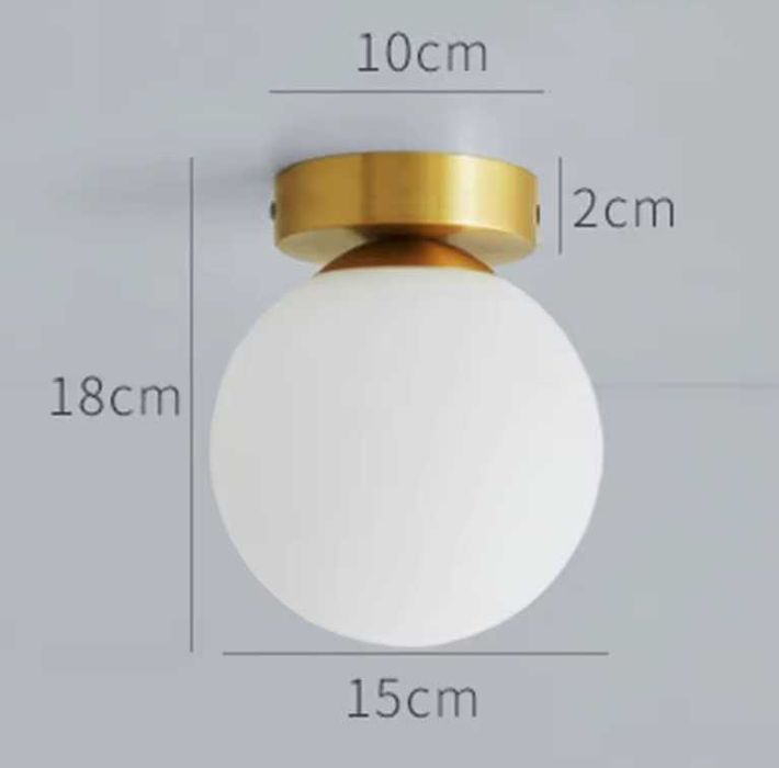 lampa ścienna sufitowa okrągła kula