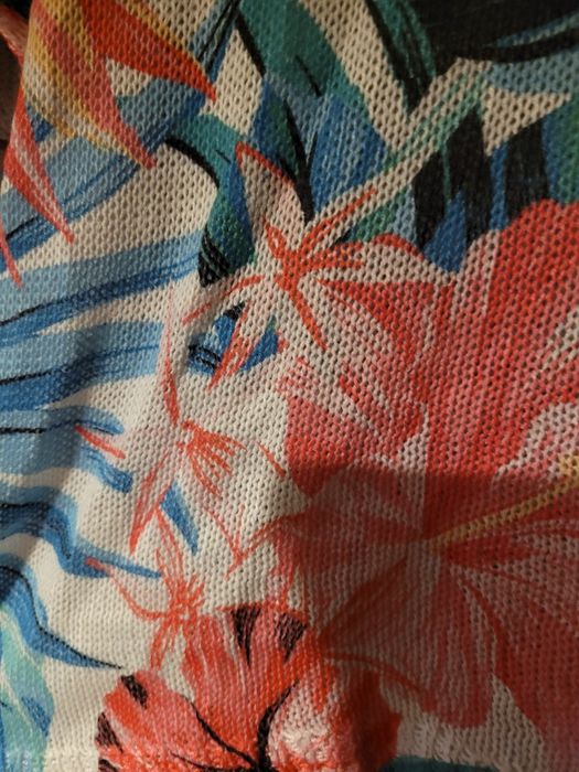 Bluzka sweterkowa L kwiaty