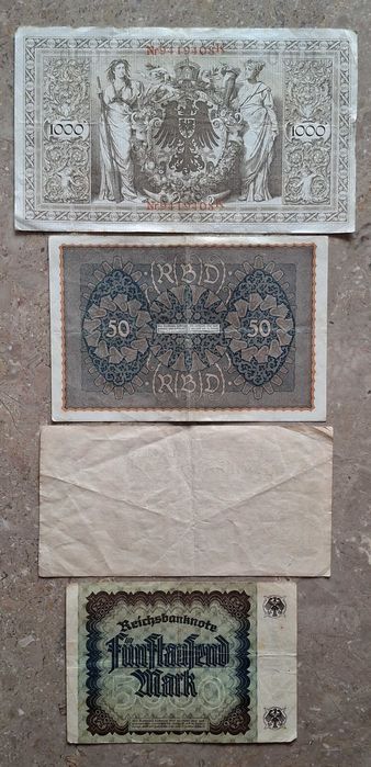 Alemanha - Lote de 4 notas antigas ( veja as fotos)