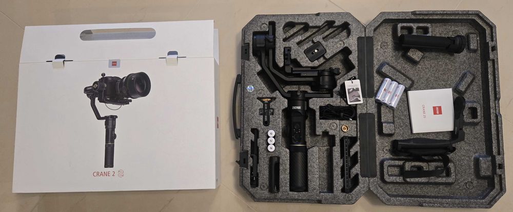 GIMBAL CRANE 2S COMBO Zhiyun, JAK NOWY, KOMPLETNY, używany przez 30 minut.