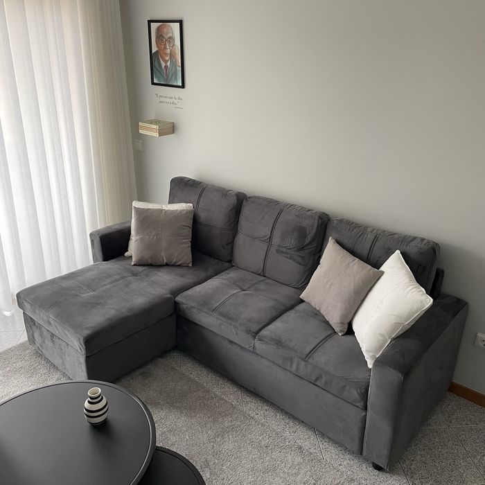 Sofá Chaise longue reversível 3 lugares