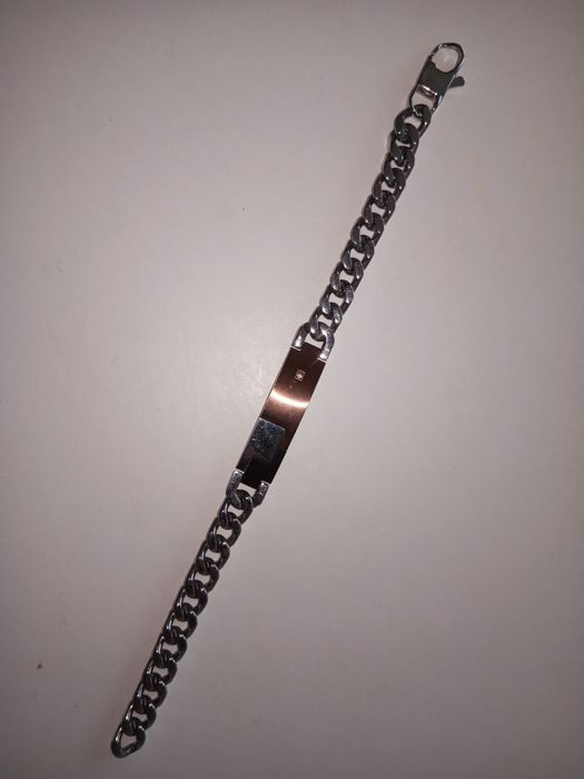 Pulseira masculina Woo Pure Feeling Aço Malha Chapa