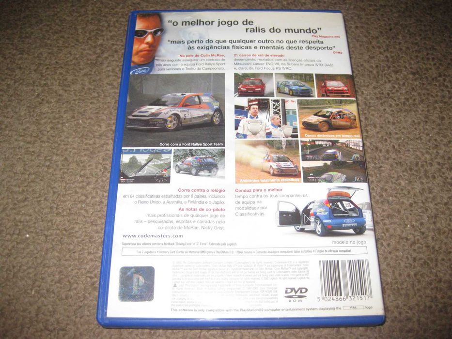 Jogo "Colin McRae Rally 3" para PS2/Completo!
