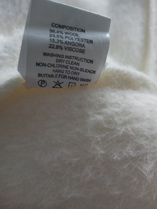 Płaszcz premium wełna angora  Xl / XXL oversize komunia ślub