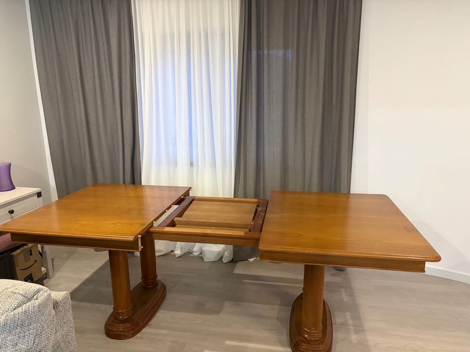 Mesa de Jantar extensivel - madeira maciça456772468018391043
