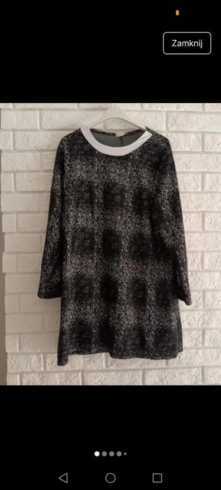 Bluzka czarna długi rękaw oversize Basic casual coguette jesień boho